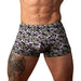 Male Power Gridlock'd Short with Strap Print L