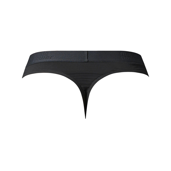 Male Power Open Ended Thong Open Black L/XL