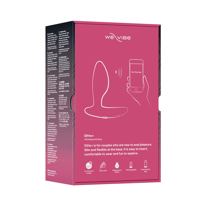 We-Vibe Ditto+ Rechargeable Remote Control Vibrating Anal Plug Cosmic Pink