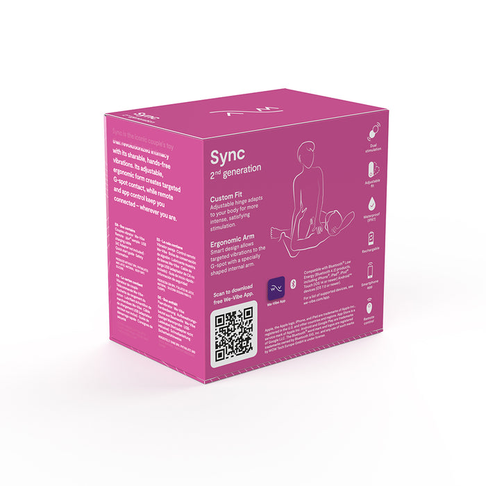 We-Vibe Sync 2 Rechargeable Remote Control Couples Vibrator Rose