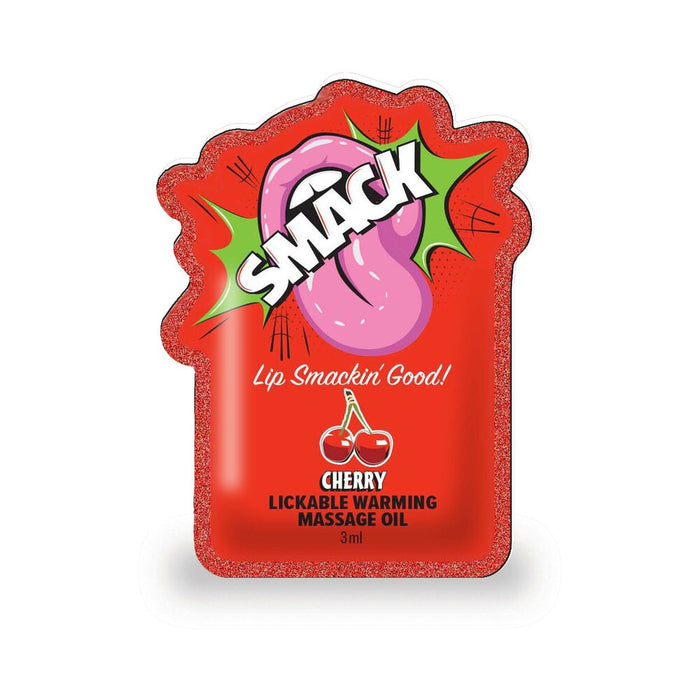 Smack Lickable Massage Oil 3 ml Pouch Cherry 36-Piece Display