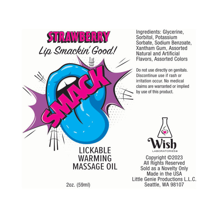 Smack Lickable Massage Oil 3 ml Pouch Strawberry 36-Piece Display