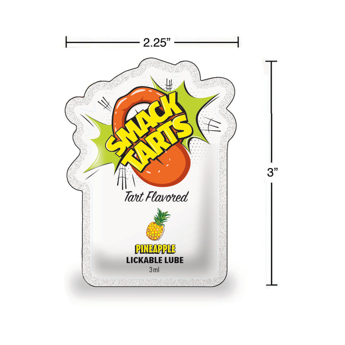 Smack Tarts Lickable Lube Sour Pineapple 3 ml Pouch  36-Piece Display