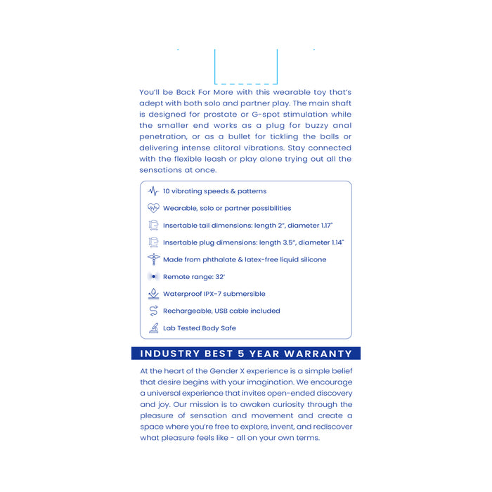 Gender X Back For More Blue