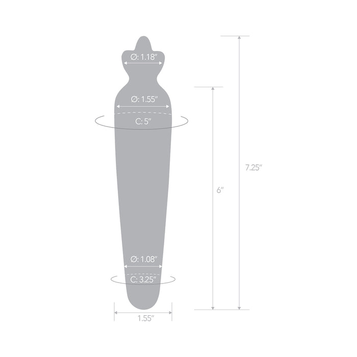 Glas Bunny's Secret 7.25 in. Glass Dildo