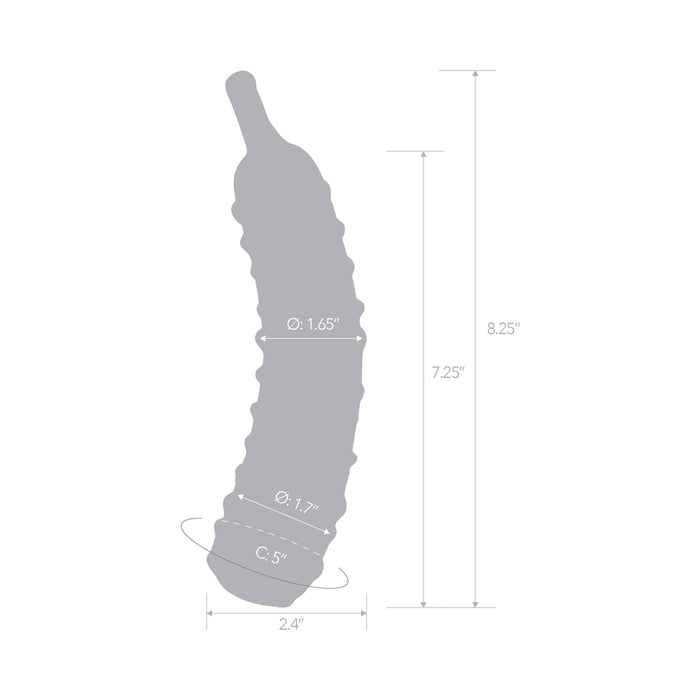 Glas Caressing Cucumber 8.25 in. Glass Dildo