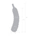 Glas Caressing Cucumber 8.25 in. Glass Dildo