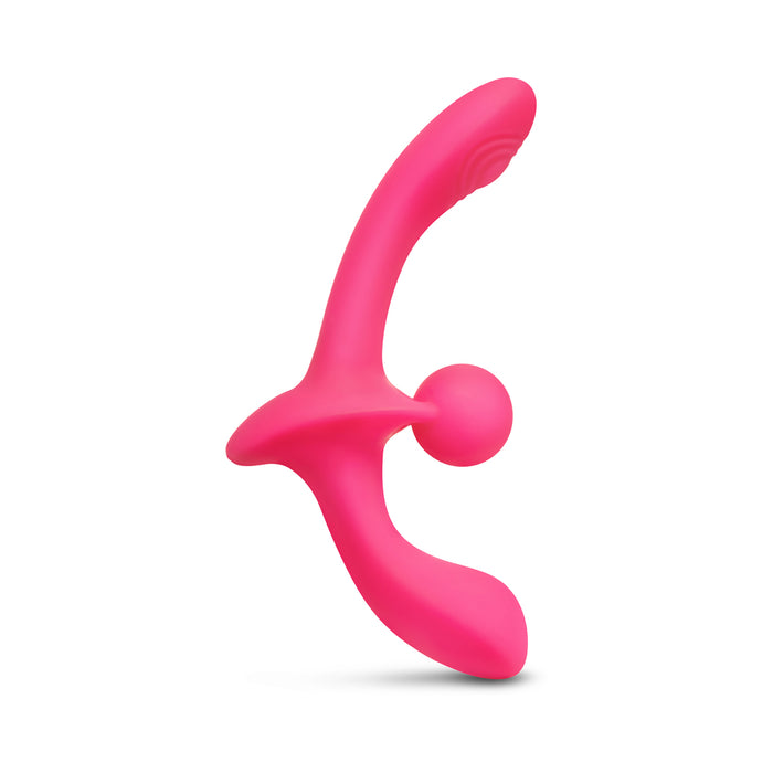 Together Double Tap Dual-Ended Vibrating Strapless Strap-on