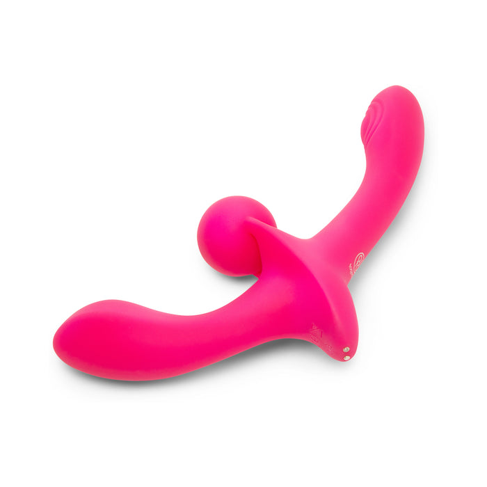 Together Double Tap Dual-Ended Vibrating Strapless Strap-on