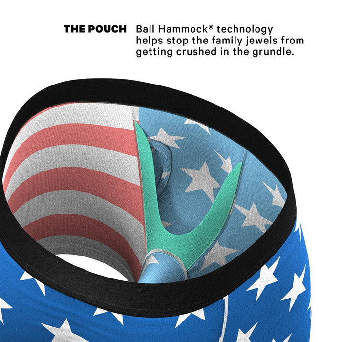Shinesty The Mascot American Flag Ball Hammock Pouch Underwear with Fly 2XL