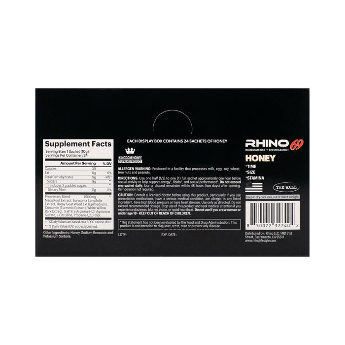 Rhino 69 Honey 24-Pack Display