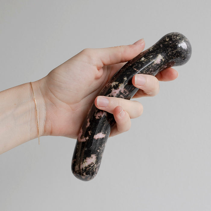 Chakrubs Anahata Curve Rhodonite Wand