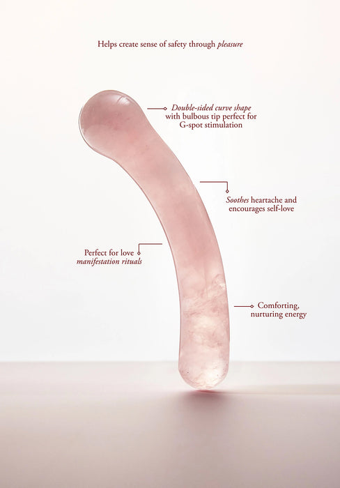 Chakrubs Heart Curve Rose Quartz Wand
