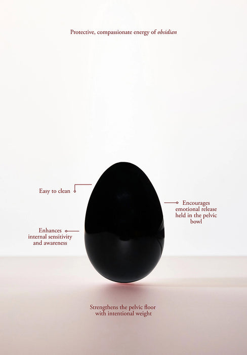 Chakrubs Xaga Yoni Egg Obsidian (non-drilled)