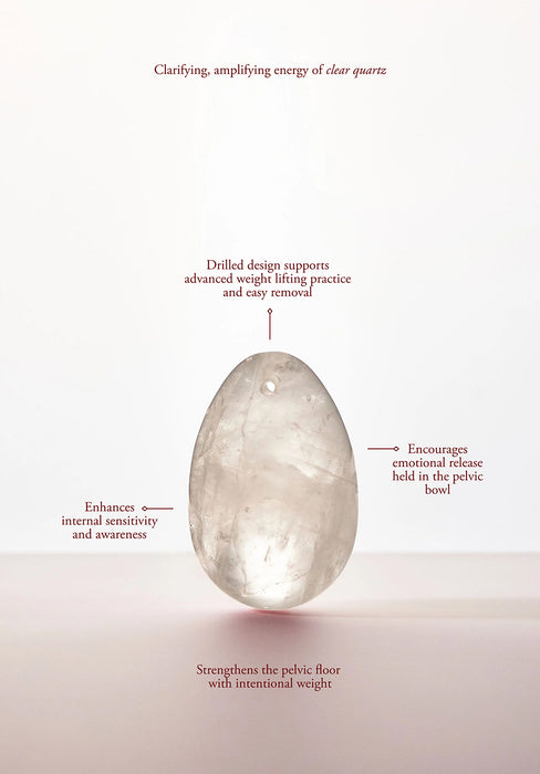 Chakrubs Prism Yoni Egg Clear Quartz (drilled)
