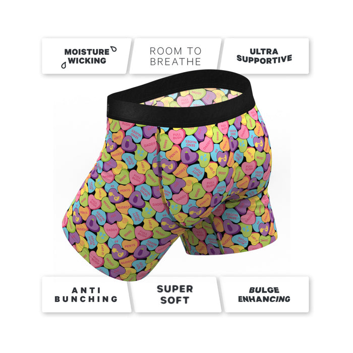 Shinesty The Candy Crush Candy Hearts Ball Hammock Pouch Underwear with Fly XL