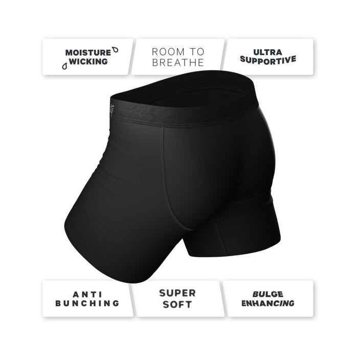 Shinesty The 009 Black Tuxedo Ball Hammock Pouch Underwear with Fly 2XL