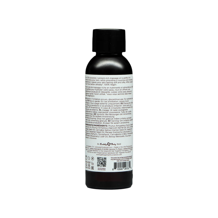 Earthly Body Hemp Seed CBD Relaxing Massage and Body Oil Lavender 2 oz.