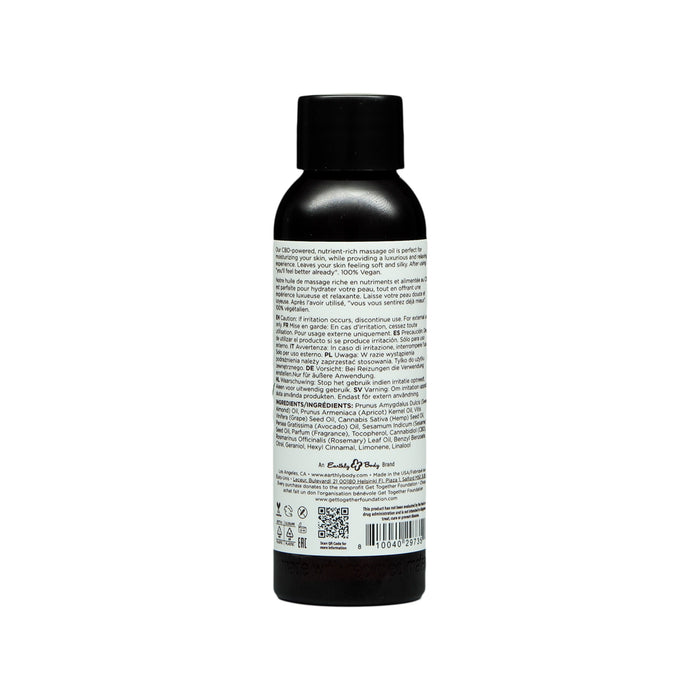 Earthly Body Hemp Seed CBD Relaxing Massage and Body Oil Naked in the Woods 2 oz.