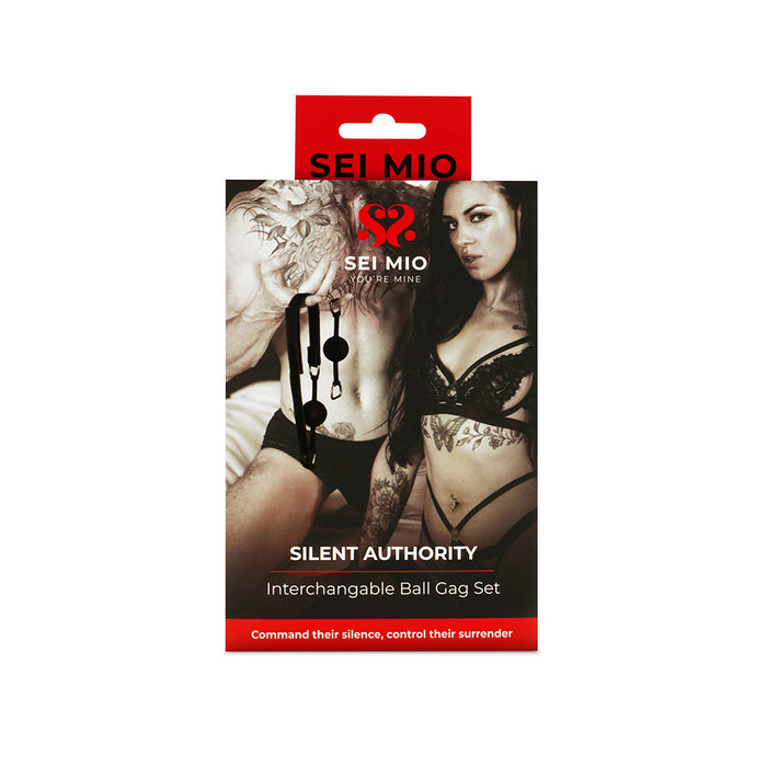 SEI MIO Silent Authority Progressive Interchangeable Ball Gag Set