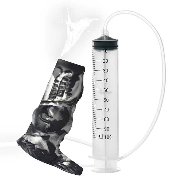 Creature Cocks Night Prowler Squirting Silicone Penis Enhancer Silver