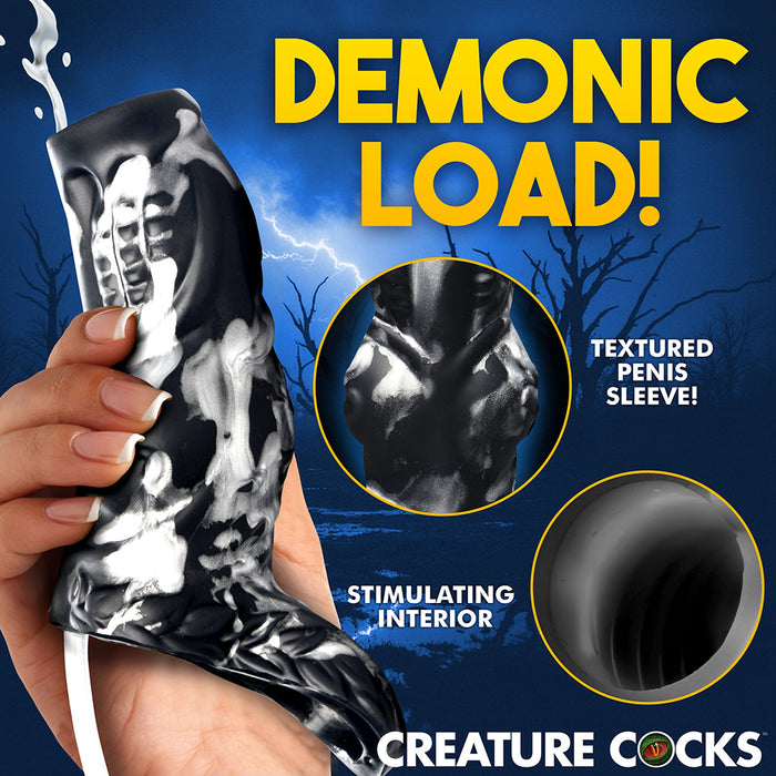 Creature Cocks Night Prowler Squirting Silicone Penis Enhancer Silver
