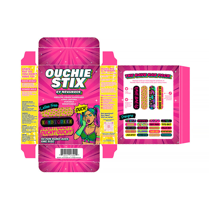 Ouchie Stix by Neva Nude Plur Vibes Bandages 40-Pack