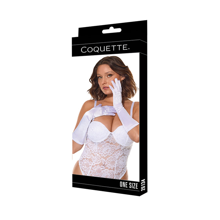 Coquette Gloves White O/S