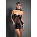 Fantasy Lingerie Domina Chemise with Zipper Details & Buckle Halter Black S/M