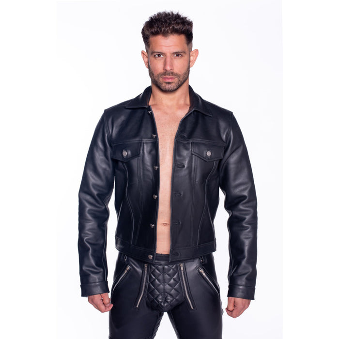 Prowler RED Leather Trucker Jacket 2XL