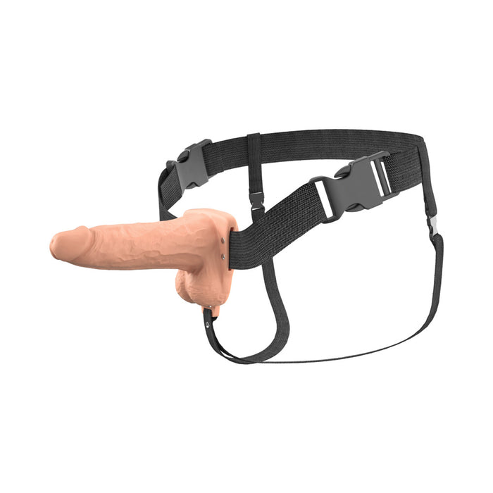 Fantasy X-Tensions Elite Vibrating Hollow Silicone Strap-On 6 in. Light