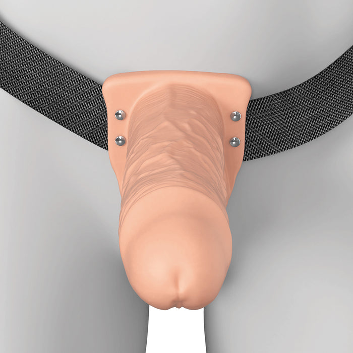 Fantasy X-Tensions Elite Vibrating Hollow Silicone Strap-On 8 in. Light