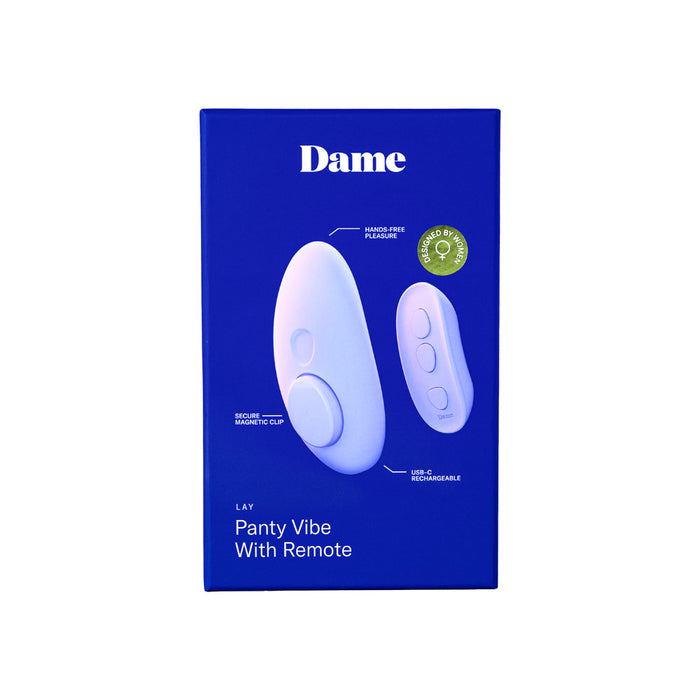 Dame Lay Panty Vibrator with Remote Control
