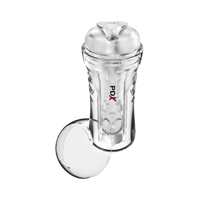 PDX Extreme Wet Pussies Super Luscious Lips Self-Lubricating Stroker Frosted