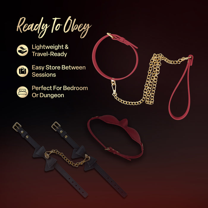 Temptasia Ardor Collar & Leash Red