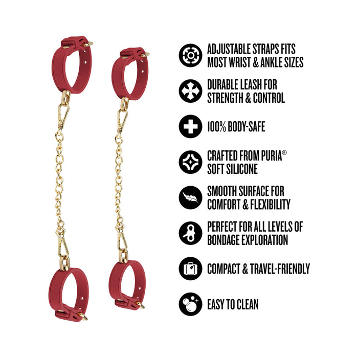 Temptasia Ardor Wrist & Ankle Restraints Red
