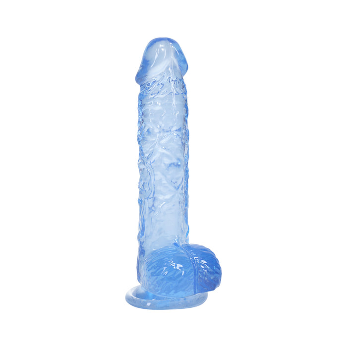 RealRock Realistic 5 in. Dildo with Balls Blue