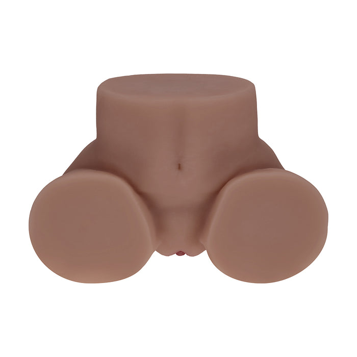 Xkin Bodyforms Kaya Bloom Dual Entry Vibrating Masturbator Brown