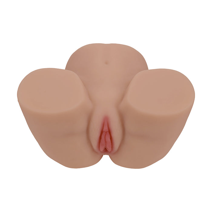 Xkin Bodyforms Lux Arden Dual Entry Vibrating Masturbator Tan