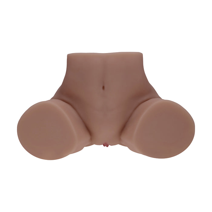 Xkin Bodyforms Clara Vossin Dual Entry Vibrating Masturbator Brown