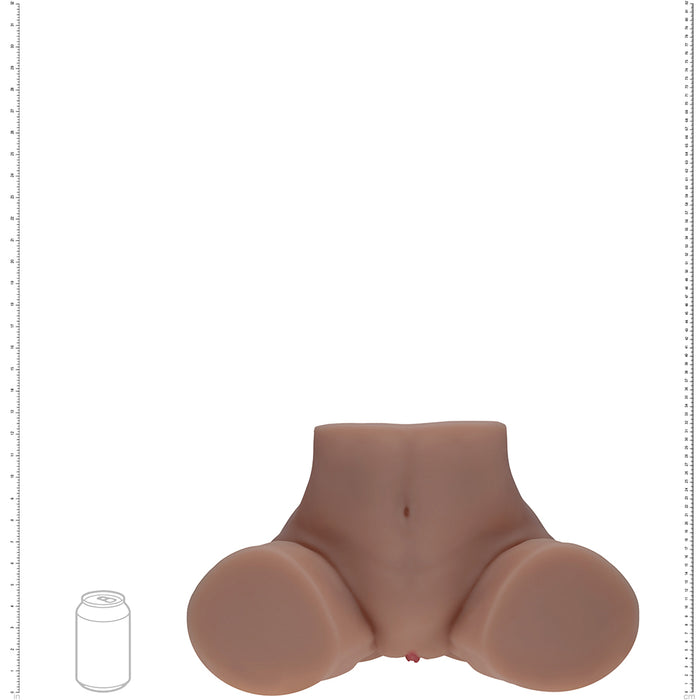 Xkin Bodyforms Clara Vossin Dual Entry Vibrating Masturbator Brown