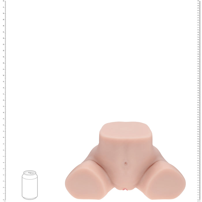 Xkin Bodyforms Elina Rosewood Dual Entry Vibrating Masturbator Beige