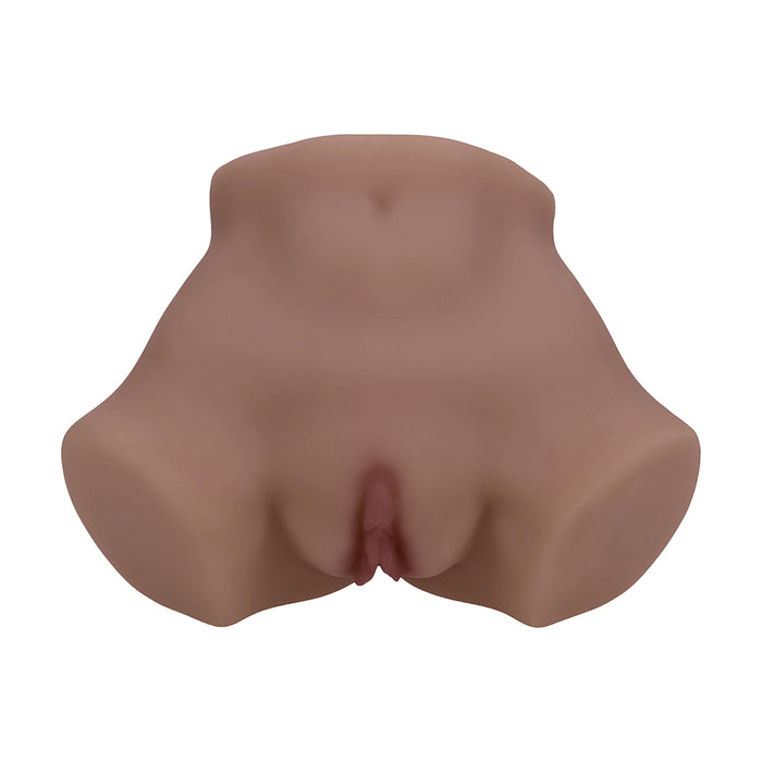 Xkin Bodyforms Eve Rhodes Dual Entry Vibrating Masturbator Brown