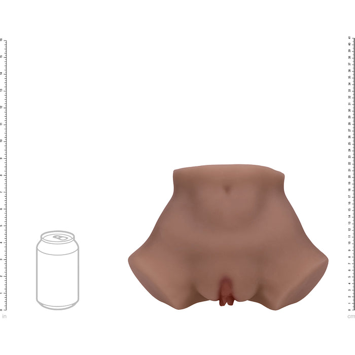 Xkin Bodyforms Eve Rhodes Dual Entry Vibrating Masturbator Brown