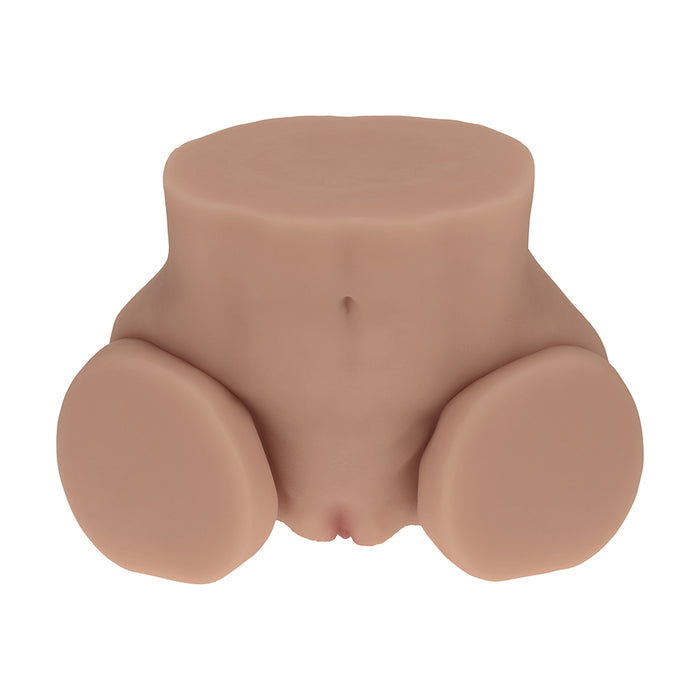 Xkin Bodyforms Nina Vale Dual Entry Vibrating Masturbator Tan