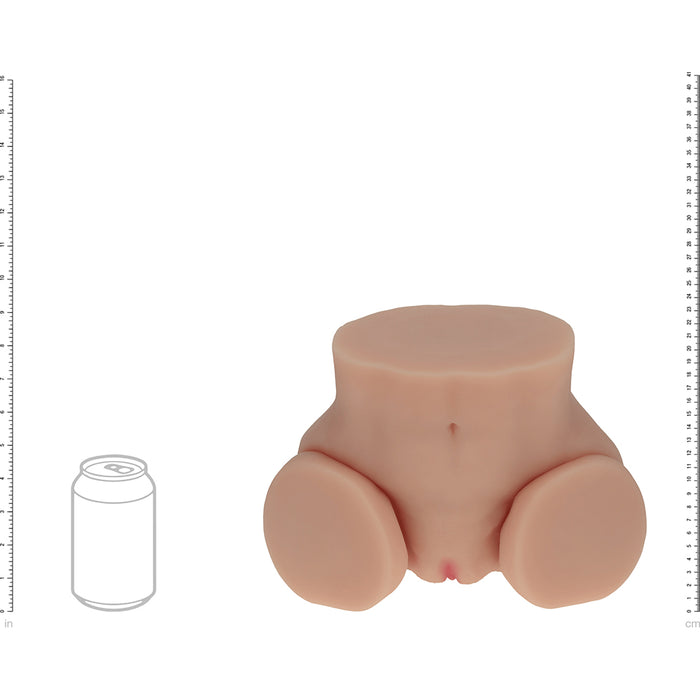 Xkin Bodyforms Nina Vale Dual Entry Vibrating Masturbator Tan