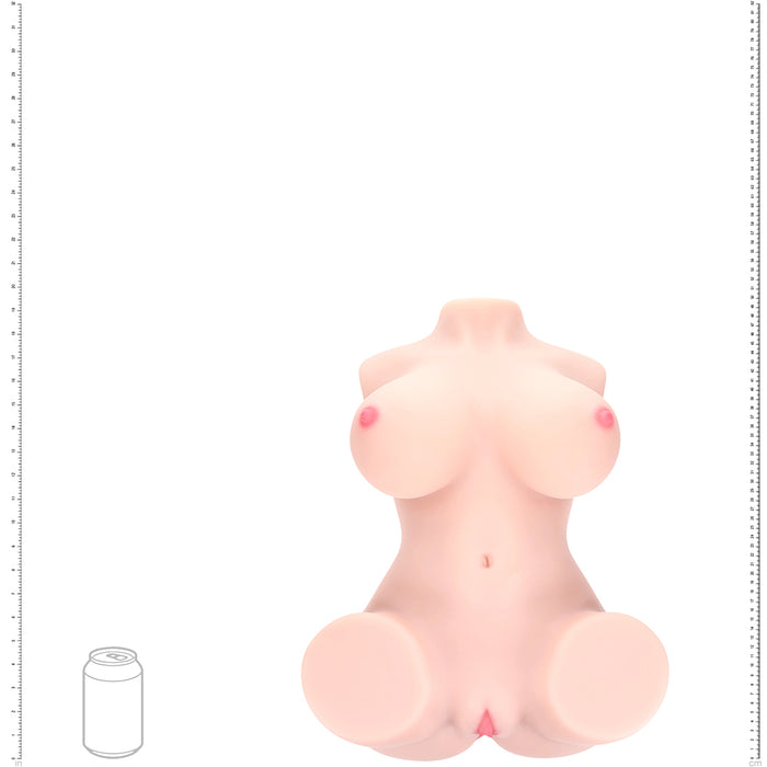 Xkin Bodyforms Aveline Luxe Dual Entry Vibrating Masturbator Beige
