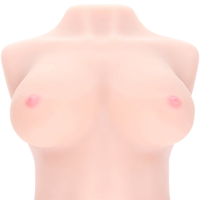 Xkin Bodyforms Ava Monroe Dual Entry Vibrating Masturbator with Interchangeable Sleeve Beige