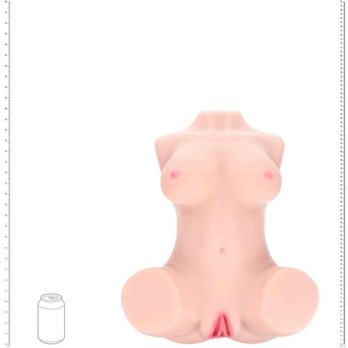 Xkin Bodyforms Ava Monroe Dual Entry Vibrating Masturbator with Interchangeable Sleeve Beige