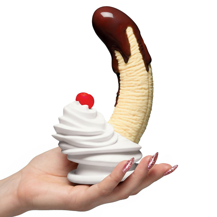 Simply Sweet Chocolate Dipped Banana Split Premium Silicone Dildo
